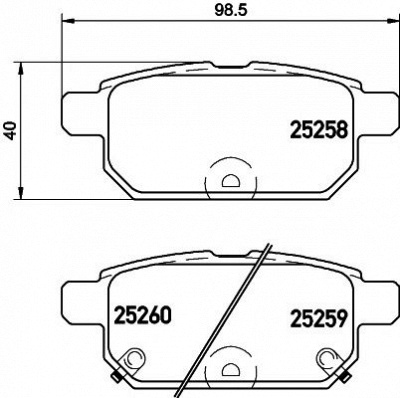 HELLA PAGID 8db355015871 -  Комплект тормозных колодок, дисковый тормоз